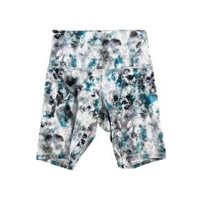 Lululemon Align High Rise Shorts 8" Kaleidofloral Blue Grey Size 6